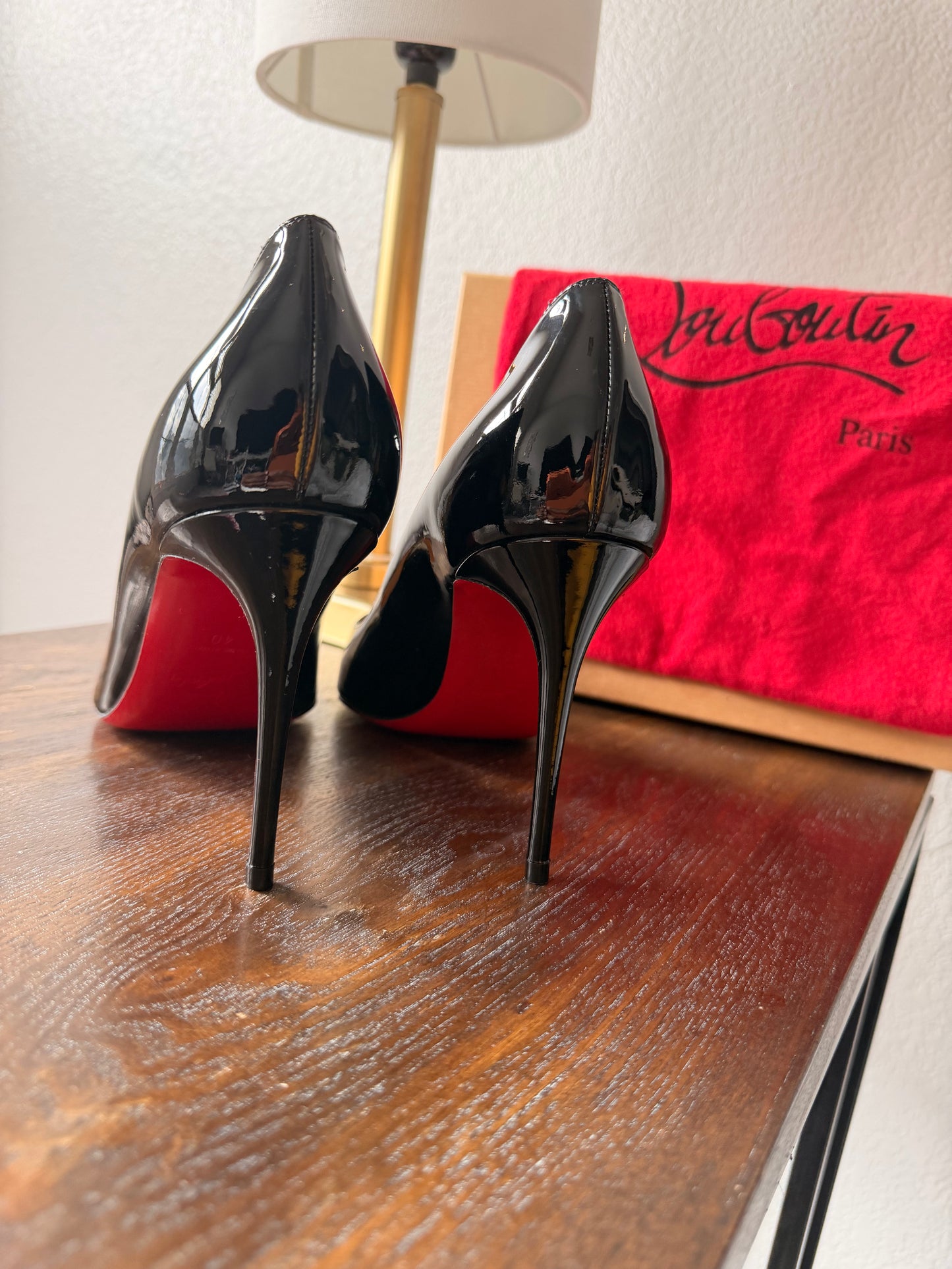 Christian Louboutin Pigalle Follies 85 – Black Patent (Brand New)