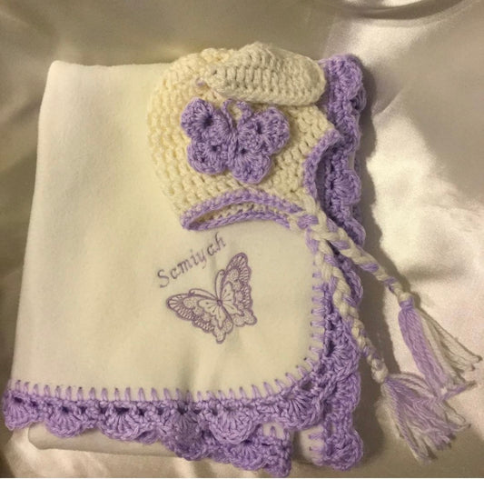 Keepsake Fleece Blanket & Crochet Beanie Set